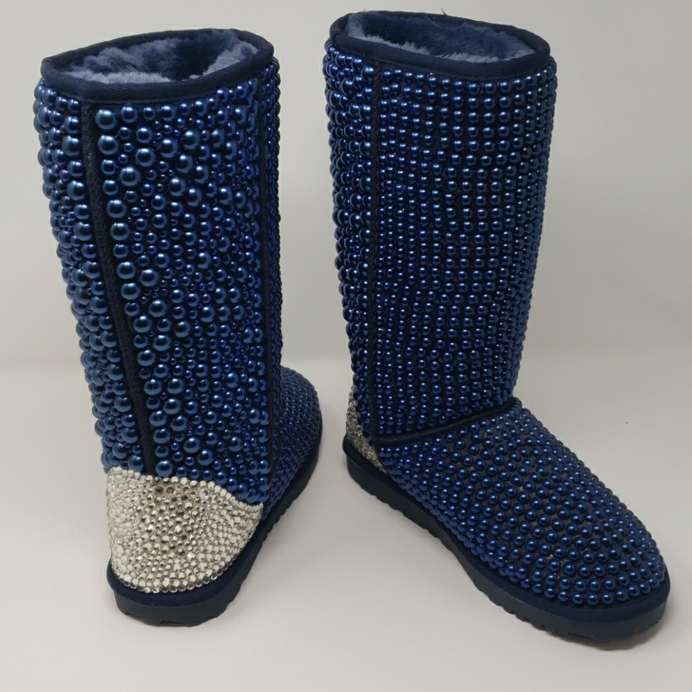 Embellished Blue Boots
